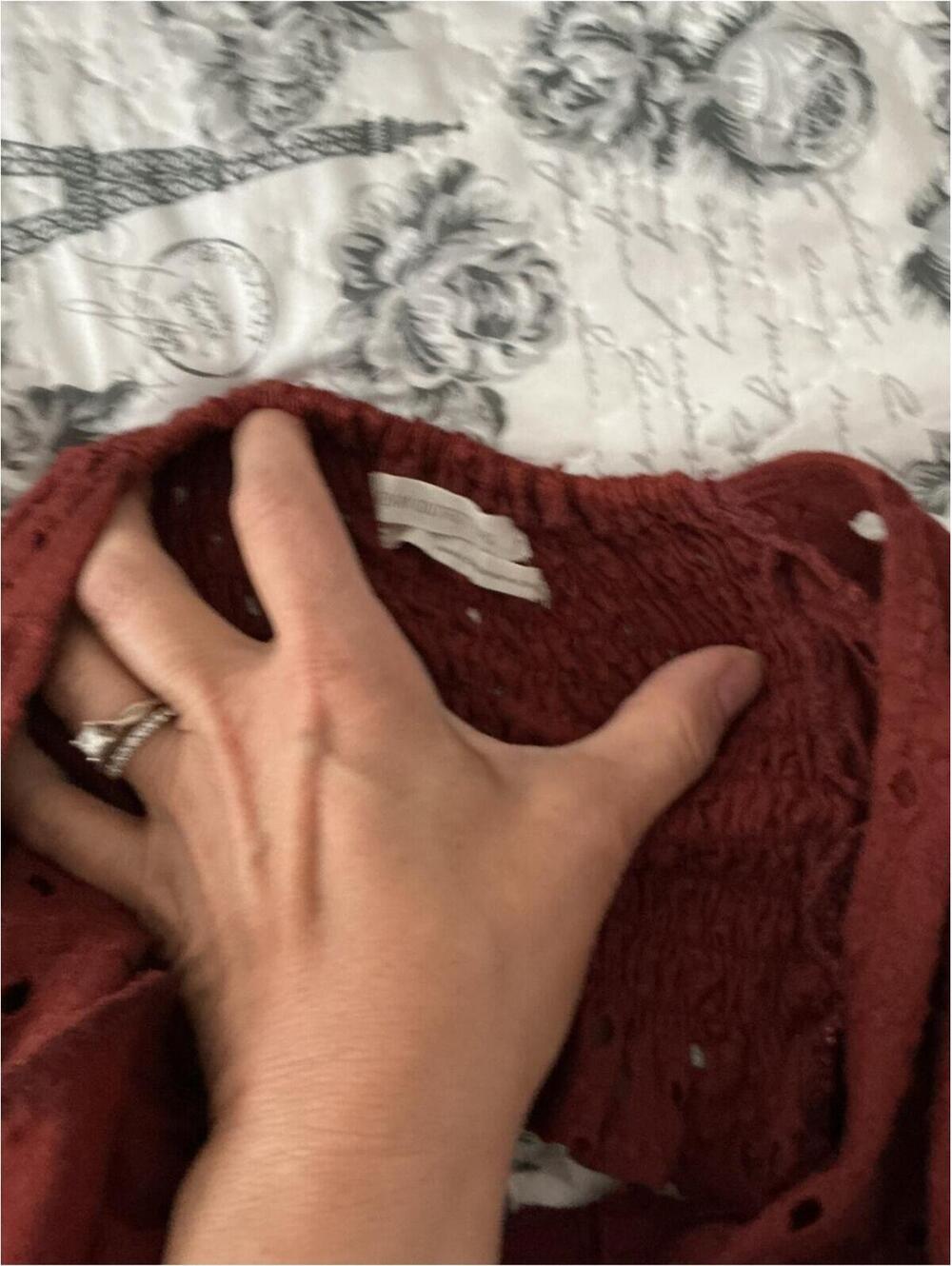Urban Outfitters top Rust Brooke Eyelet Cropped Peasant Blouse [COPY] - Picture 4 of 4